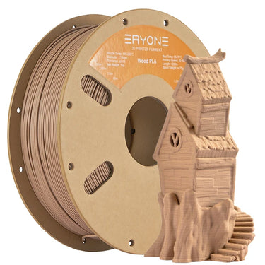 ERYONE Wood 1kg 1.75mm PLA 3D Printer Filament: Create wood effect prints, great for sculptures and models from NSE Imports #1.